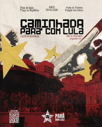 Cartaz de Caminhada para com Lula